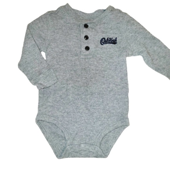 Oshkosh B'gosh Grey Waffle Texture Long Sleeve